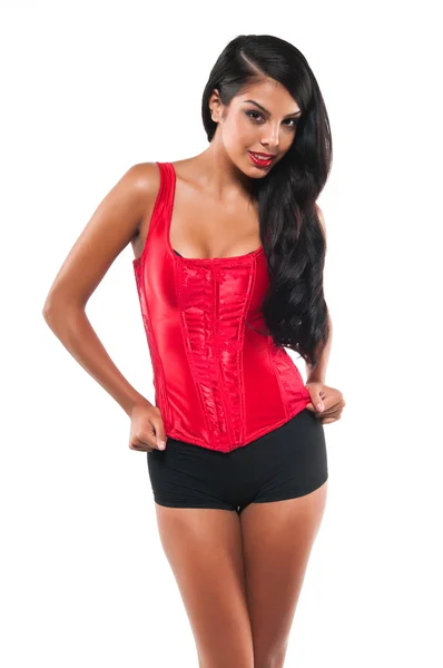 Red bustier — Stock Photo, Image