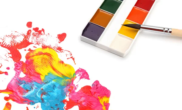 Πινέλο και χρώμα χρώματα — Φωτογραφία Αρχείου