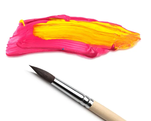 Pinsel und Farbe kratzen — Stockfoto