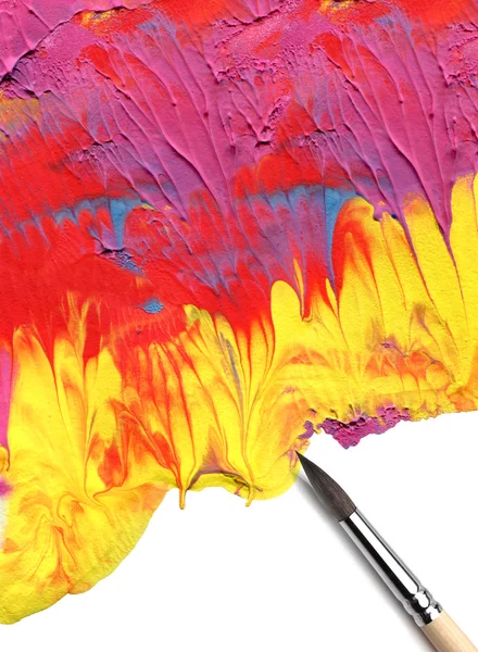 Brush and abstract paint — Stock Photo, Image