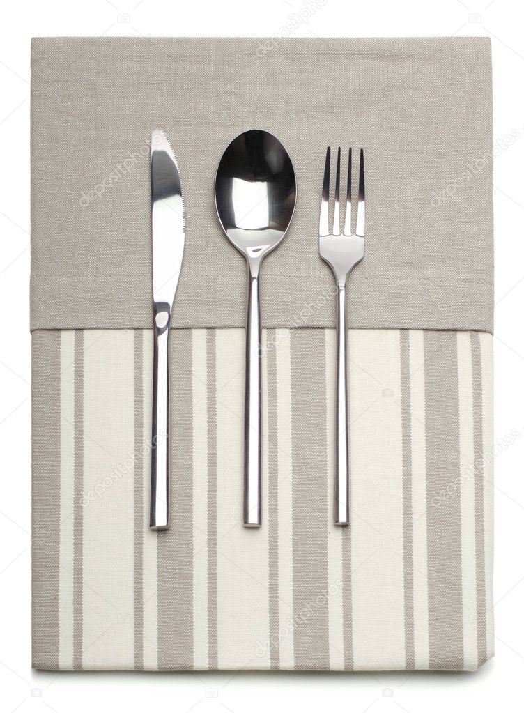 Spoon, fork and knife