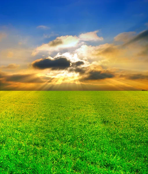 Zonsondergang landschap — Stockfoto