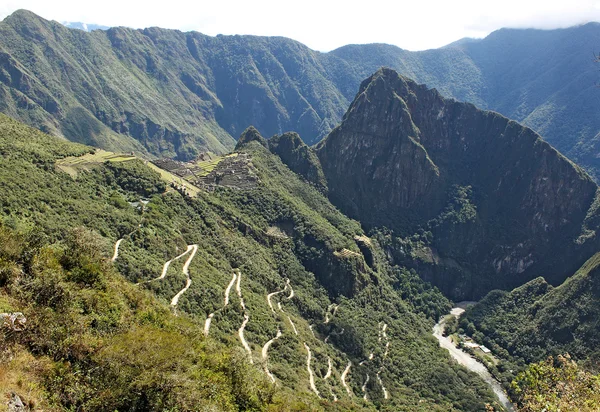 Mountain road to Machu Picchu — Stock Photo, Image