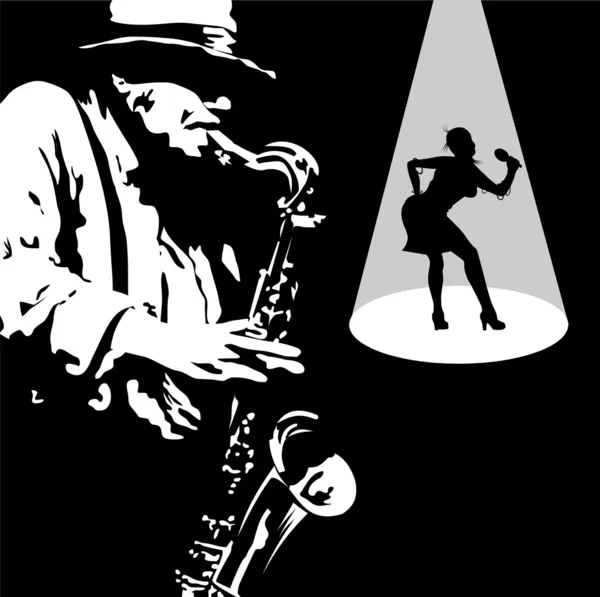 Saxofone de mambo — Vetor de Stock