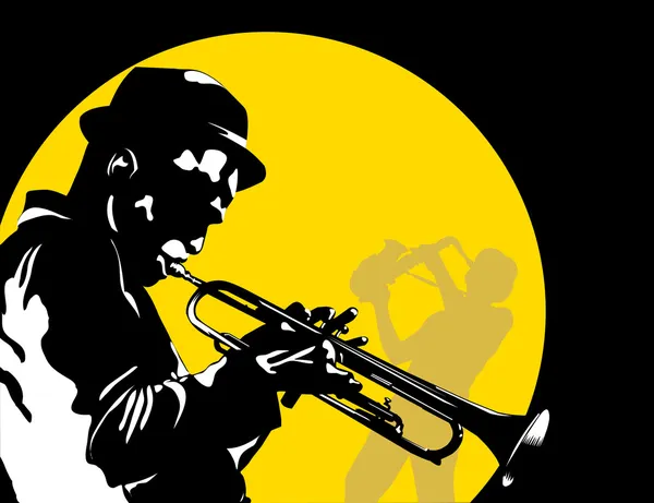 Jazz lunaire — Image vectorielle