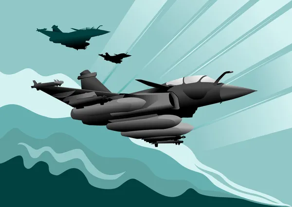 Aéronefs militaires — Image vectorielle