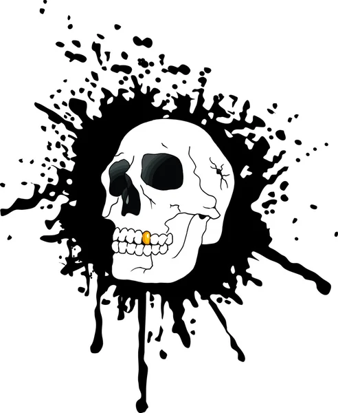 Skull and blood — Stock Vector