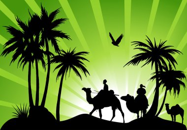 Green oasis clipart