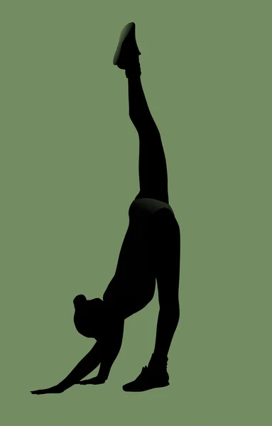 Gymnastique drôle — Image vectorielle