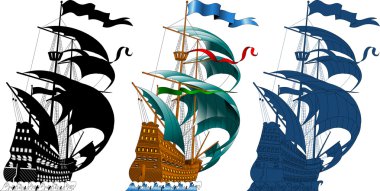 Sailing ship clipart