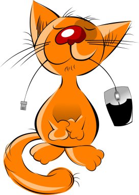 Cat and mouse clipart