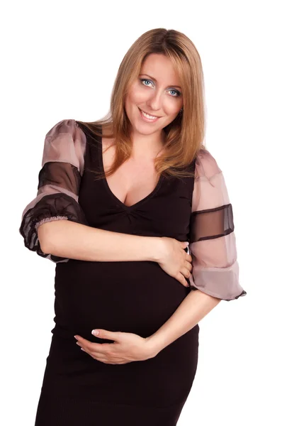 Boldog szép terhes nő portréja — Stock Fotó