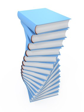 Stacks of books isolated on white background clipart