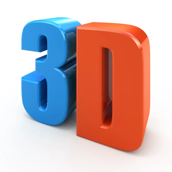 3D-s jel elszigetelt fehér — Stock Fotó