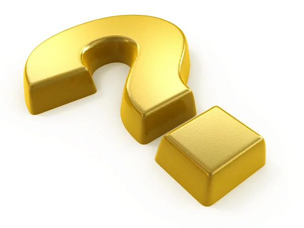 Goldene Frage — Stockfoto