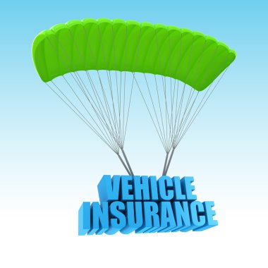 Vehicle Insurance 3d concept illustration clipart