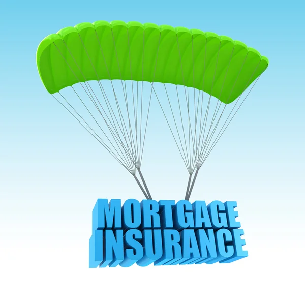 Ilustração do conceito de seguro hipotecário 3d — Fotografia de Stock