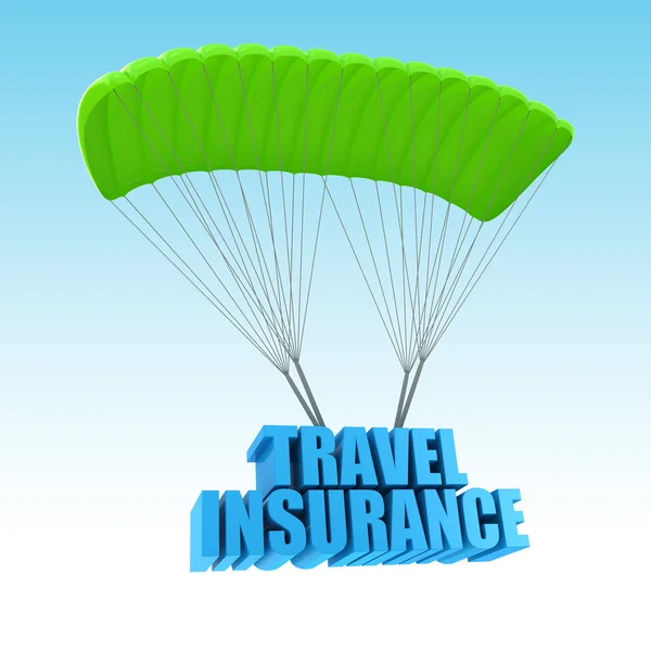 旅行保险 3d 概念图 — 图库照片