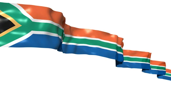 Jižní Afrika stuha izolované na bílém. 3D ilustrace koncept — Stock fotografie