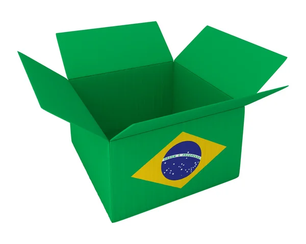 Made in Brazil. 3d concept illustration isolated on white — Stock Photo, Image