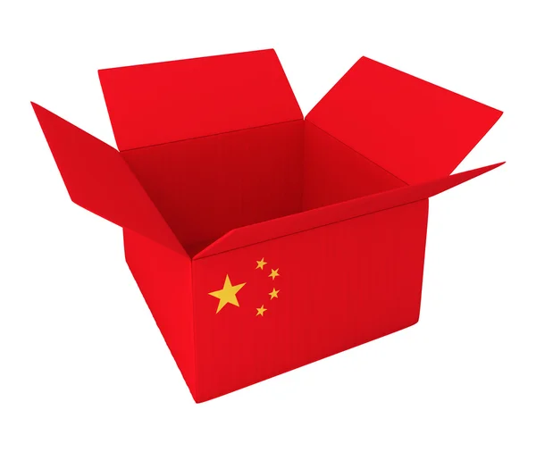 Κατασκευάζονται στην Κίνα. 3D απεικόνιση έννοια που απομονώνονται σε λευκό — Φωτογραφία Αρχείου
