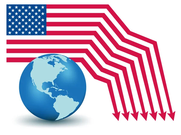 Προεπιλογή των ΗΠΑ. παγκόσμια οικονομική κρίση έννοια του διανύσματος — Διανυσματικό Αρχείο