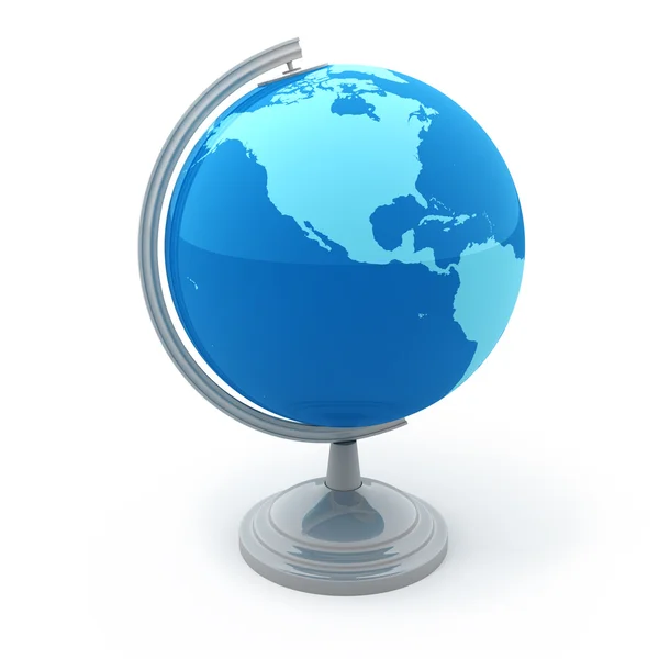 Terrestrial globe isolated on white — Stock Photo, Image