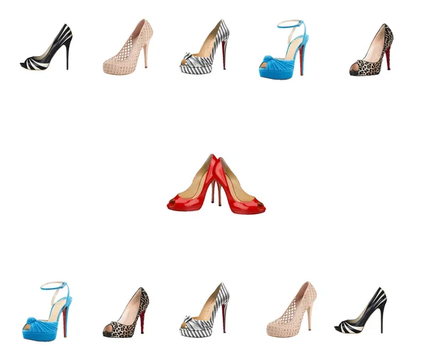 Set of beautiful modern women shoes — Stock Photo © dddaca #6000296