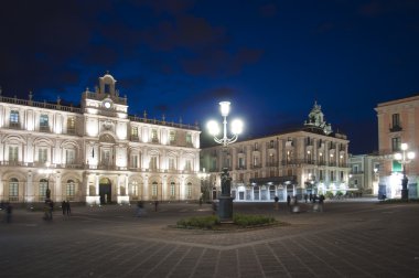 İtalya'da Sicilya catania Town square