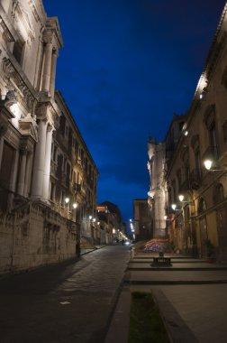 Baroque church in Catania Sicily Italy clipart