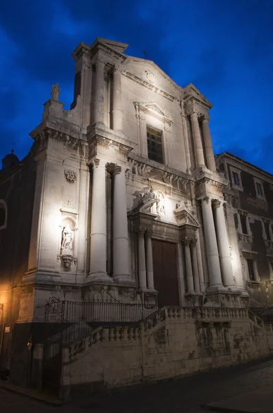 Μπαρόκ εκκλησία στην Ιταλία Σικελία Κατάνια — Φωτογραφία Αρχείου