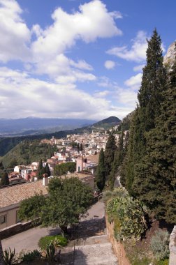 Taormina şehri Sicilya İtalya