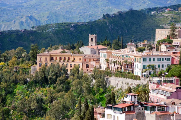 Taormina stad i Sicilien Italien — Stockfoto