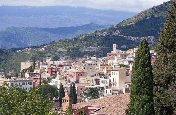Taormina cidade na Sicília Itália — Fotografia de Stock