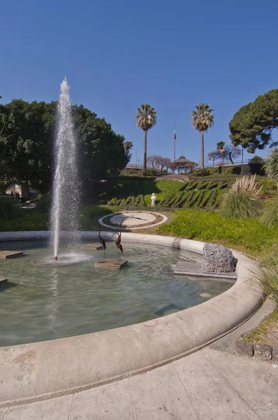Fontana nel parco mediterraneo — Foto Stock