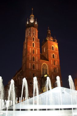 St mary Katedrali Krakow ana meydanında