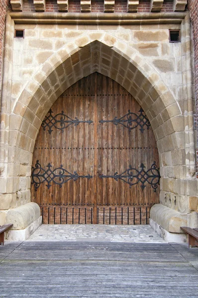 Castle entrance door — Stock Photo, Image