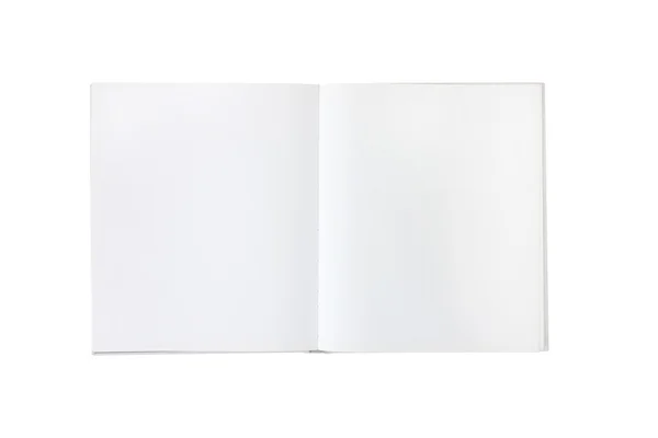 Livro branco vazio em branco ou brochura — Fotografia de Stock