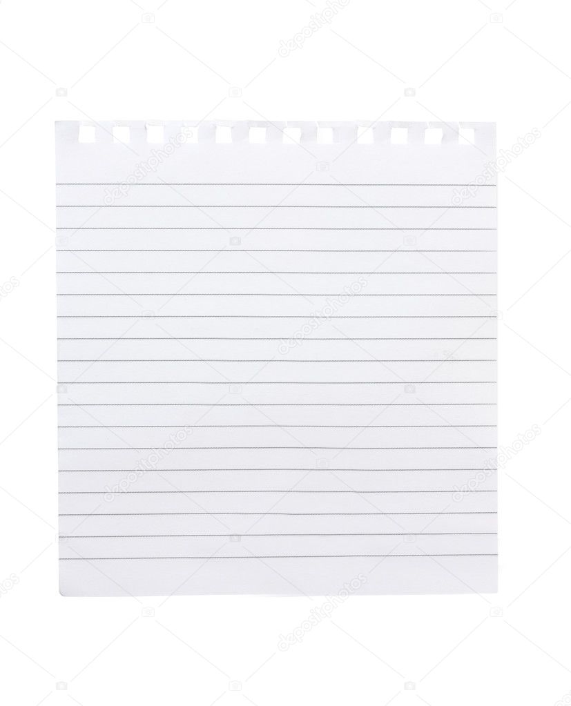 ripped notebook paper