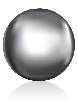 Silver metal ball clipart