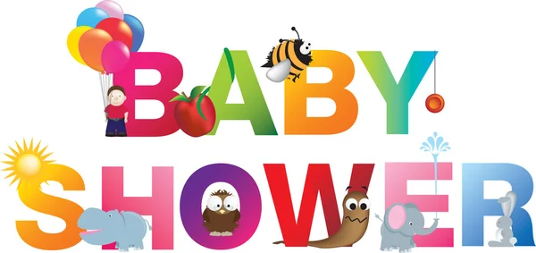 Слова baby shower — стоковый вектор