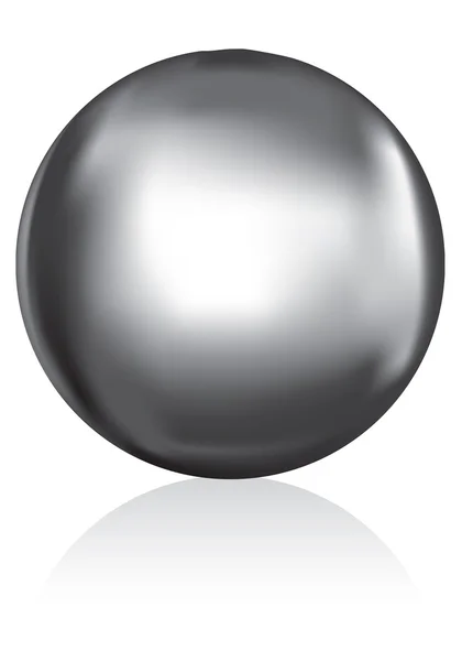 Stříbrná kovová koule — Stockový vektor
