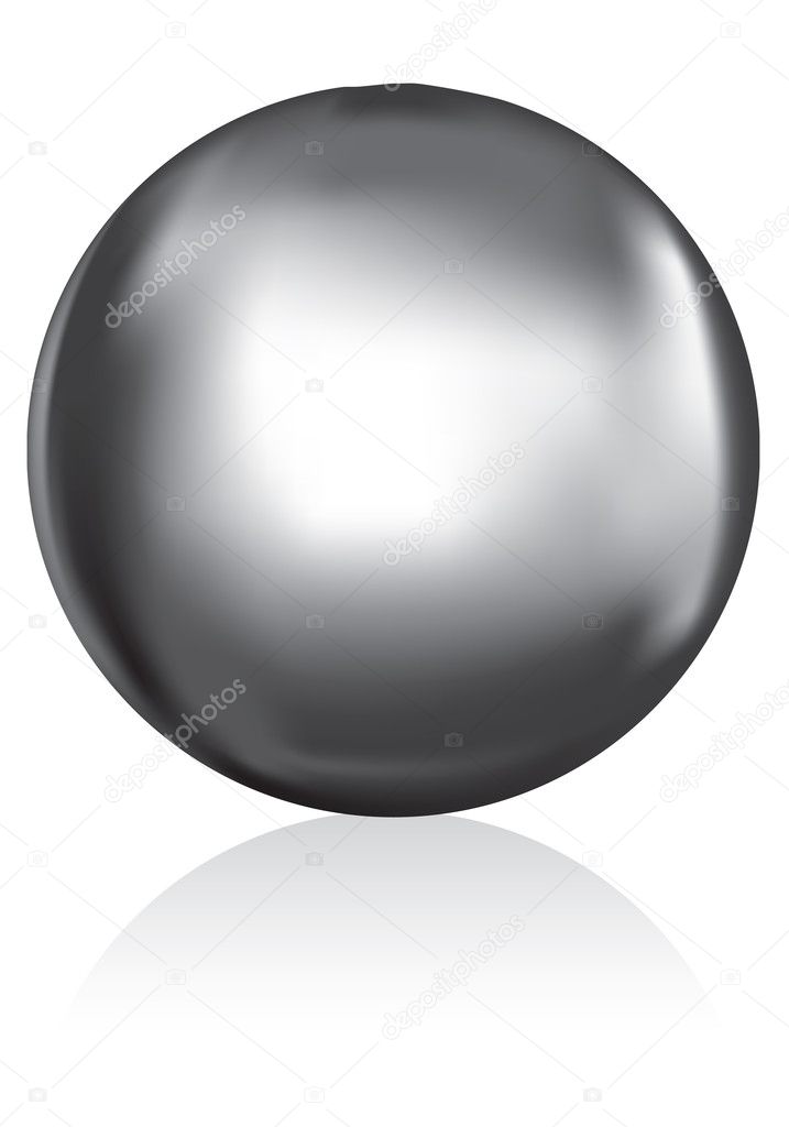 Silver metal ball