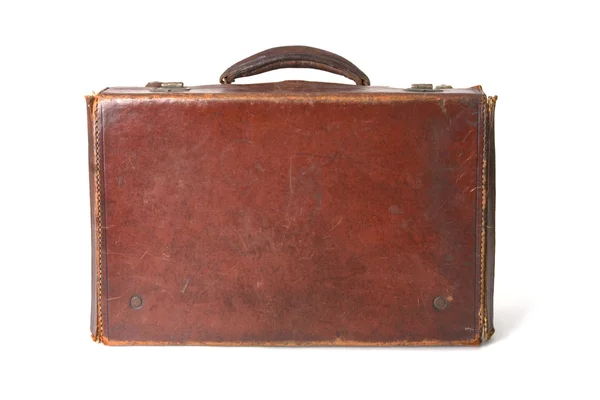 Brązowe skórzane walizki — Zdjęcie stockowe