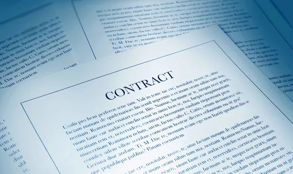 Dokumentacja kontraktowa — Zdjęcie stockowe