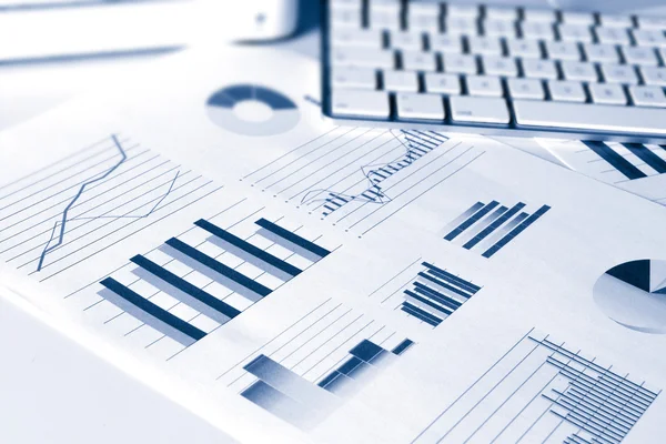 Financial performance graphs — Stock Photo, Image