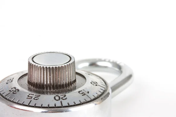 Silver combination padlock — Stock Photo, Image