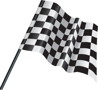 Checkered, chequered motor racing flag clipart
