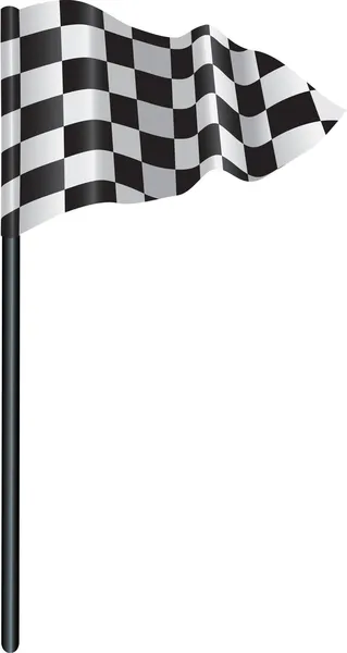 Damalı, damalı golf bayrak — Stok Vektör