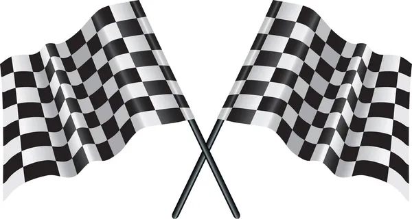 Motor de carreras a cuadros, bandera a cuadros — Vector de stock